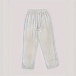 European And American-style Embroidered Lace-Patchwork Elastic-Waist Cropped Pants