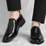 Mens Plus-Size Vintage Business Slip-On Leather Shoes