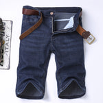 Mens Casual Loose-Fit Stretch Denim Shorts