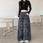 Womens New Fall Plus-size High-waisted Slimming Versatile Straight-leg Long Pants
