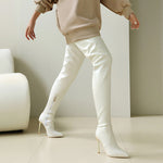Sexy Slimming Pointed-toe Over-the-knee Boots With Stiletto Heels