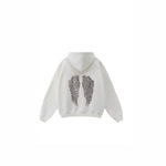 Womens Casual Solid-Color Hooded Zip-Up Sweatshirt Coat
