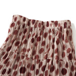 High-waisted A-line Figure-flattering Multi-layered Pleated Midi Skirt