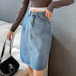 Womens Casual Denim Simple Skirt