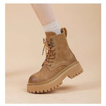 Women's Retro Height-Enhancing Mid-Calf Martin Boots
