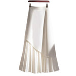 Fashionable White A-line Long Skirt