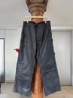 Devil Season Wax-Coated Knee-Long Pants Straight-Leg Logging Work Trousers