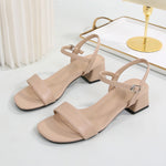 Plus-size Chunky-heel Strappy High-heeled Sandals