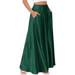 Elegant High-quality Satin A-line Skirt For Women