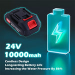 2 Battery Portable Cordless Car High Pressure Washer Jet Water Wash Cleaner Gun
