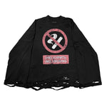Round-neck Long-sleeve No Smoking Printed Top