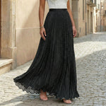 Retro Polka-dot Swing Dress Casual Holiday Long Skirt