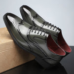 Men's British-style Business Formal Pointed-toe Lace-up Casual Shoes