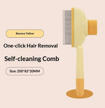 Cat Self-Cleaning Comb Stainless Steel Dog Comb Hair Brush One Key To Remove Floating Artifact