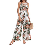 Floral-patterned Comfortable Casual Loose-fitting One-piece Pants