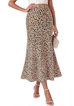 Bohemian A-line High-waisted Chic Silk Midi Dress For Women