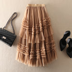 Fashionable Mesh Irregular Skirt Womens Style