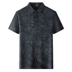 Mens Short-sleeve Printed Shirt Top