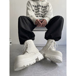 Autumn And Winter Leather Martin Boots High-top Leather Shoes Men's Shoes Fleece-lined