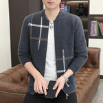 Mens Sweater-Like Casual Jacket In Mink Velvet