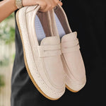 2026 British Retro Round Toe Casual Suede Loafers Slip-on Fisherman Skate Shoes