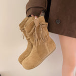 Womens Retro Loose-Fit Western Cowboy Boots