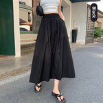 Womens High-waisted Midi Casual Skirt