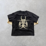 Niche, Versatile Faux Two-piece Loose-fitting Long-sleeve T-shirt