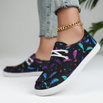 New Bat-pattern Lace-up Low-top Casual Flat Shoes