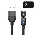 Magnetic Data Cable Threeinone 540-degree Rotation  Charging Cable Suitable
