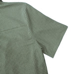Waffle-Weave Simple Solid-Colored Mens Shirt