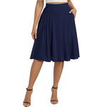 Commuter Slimming Skirt With Pockets For Women