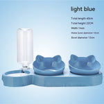Plastic Double Bowl Anti Roll Pet Products For Cats