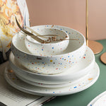 Household Simple Ceramic Terrazzo Plate Tableware