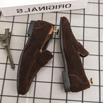 Versatile British-style Microfiber Slip-on Loafer Shoes For Men