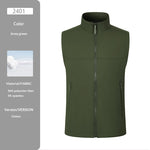 AutumnWinter Patchwork Softshell Jacket With Stand Collar Vest