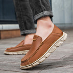 Leather Slip-on Casual Shoes With A Soft Sole