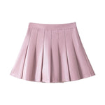 Slimming Pleated Leather Midi Skirt For Work