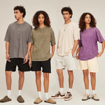 Heavy Cotton Washing To Make Old Short Sleeves