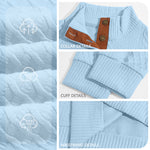 Mens Jacquard Crew-neck Long-sleeve Sweater