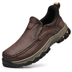 Mens Casual Leather Shoes With Thick Soles