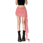 European And American-style Summer New Womens Multi-layer Ruffled Fringed Skirt