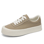 Mens Breathable Canvas Board Shoes With A Height-increasing Sole