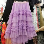 Fashionable Mesh Irregular Skirt Womens Style