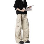 Retro High-Street Apricot Workwear Denim Jeans