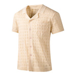 Mens New Short-sleeved Knitted Sweater