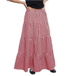 High-waisted Full-skirted A-line Long Skirt Vintage-style Midi Skirt