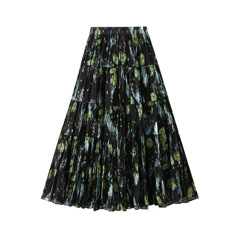 French-style High-waisted Figure-flattering A-line Maxi Dress With A Full Skirt