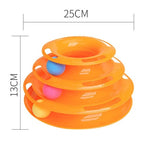 Interactive Funny four layer Cat Turntable Pet Ball Tower Tracks Toy