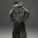 High-street Cross-embroidered Loose-fit Long-sleeve Couples Sweatshirt